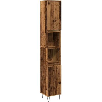 vidaXL Badezimmermöbelset - Alt Holz, 30x30x190 cm, Holzwerkstoff vidaXL Badezimmermöbelset - Alt Holz, 30x30x190 cm, Holzwerkstoff