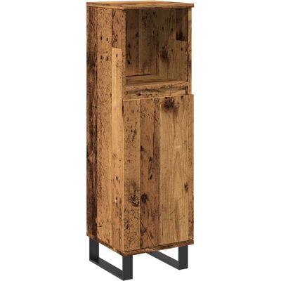 vidaXL Badeværelsesskab i gammelt træ 30x30x100cm vidaXL Badeværelsesskab i gammelt træ 30x30x100cm