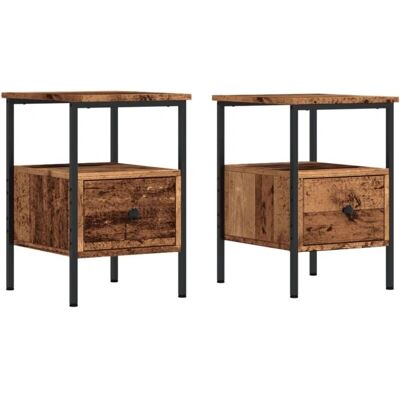 vidaXL Nachttische Antik Holz 2 stk - Nachttische vidaXL Nachttische Antik Holz 2 stk - Nachttische
