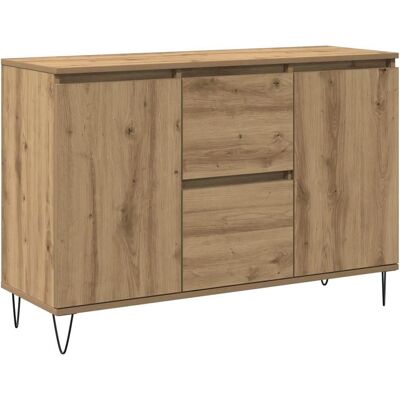 vidaXL Artisan Eiken Dressoir - 104x35x70 cm Opbergkast vidaXL Artisan Eiken Dressoir - 104x35x70 cm Opbergkast