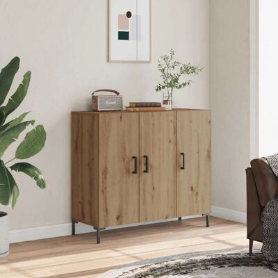 vidaXL Sideboard Artisian Eichenholz 90x34x80 cm Engineered Wood - Kommode vidaXL Sideboard Artisian Eichenholz 90x34x80 cm Engineered Wood - Kommode