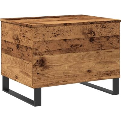 vidaXL Mesa de Café de Madera Técnica - Encanto Industrial y Almacenamiento vidaXL Mesa de Café de Madera Técnica - Encanto Industrial y Almacenamiento