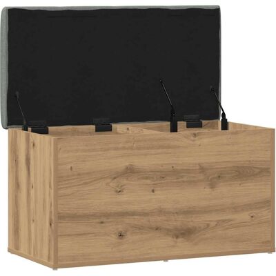 vidaXL Opbergbank - Eikenhout - Bruin - 82x42x45cm vidaXL Opbergbank - Eikenhout - Bruin - 82x42x45cm