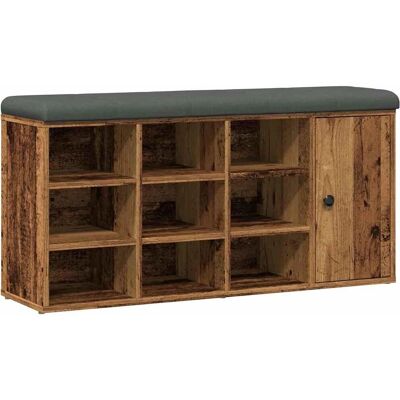 vidaXL Schuhschrank, Schuhbank Altholz-Optik 102x32x50 cm vidaXL Schuhschrank, Schuhbank Altholz-Optik 102x32x50 cm