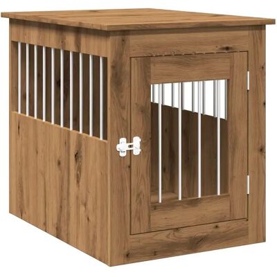 Hundekasse i bejset eg 55x75x65 cm - Hundebenk i træ Hundekasse i bejset eg 55x75x65 cm - Hundebenk i træ