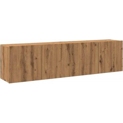vidaXL TV Cabinets Wall-mounted 2 pcs Artisian Oak - TV Cabinet vidaXL TV Cabinets Wall-mounted 2 pcs Artisian Oak - TV Cabinet