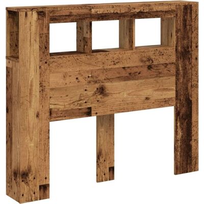 vidaXL Oud Hout LED Hoofdbord 120x18.5x103.5 cm - Hoofdbord vidaXL Oud Hout LED Hoofdbord 120x18.5x103.5 cm - Hoofdbord