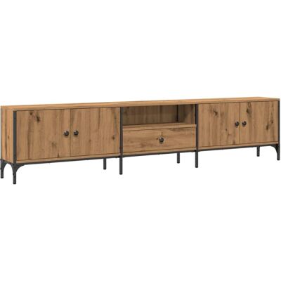 vidaXL Artisan Eiken TV Kast met Lade - 200x25x44 cm vidaXL Artisan Eiken TV Kast met Lade - 200x25x44 cm