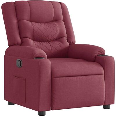 Chaise d'accent VidaXL - Reclinable manuel, Tissu Vin Rouge - Publicité Chaise d'accent VidaXL - Reclinable manuel, Tissu Vin Rouge - Publicité