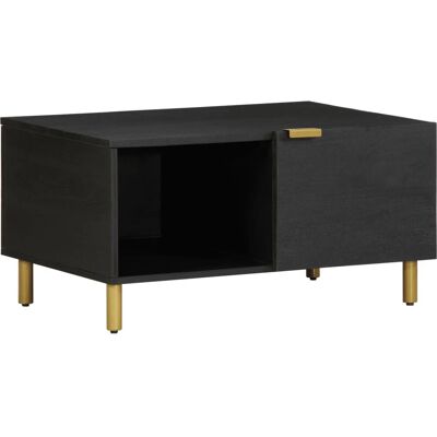 vidaXL Schwarzer Couchtisch - Beistelltisch, Seitentisch - 80x50x40 cm vidaXL Schwarzer Couchtisch - Beistelltisch, Seitentisch - 80x50x40 cm