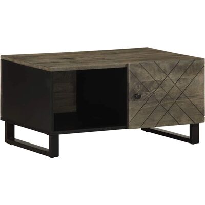 vidaXL Couchtisch Schwarz 80x50x40 cm Massivholz Mango - Couchtisch vidaXL Couchtisch Schwarz 80x50x40 cm Massivholz Mango - Couchtisch