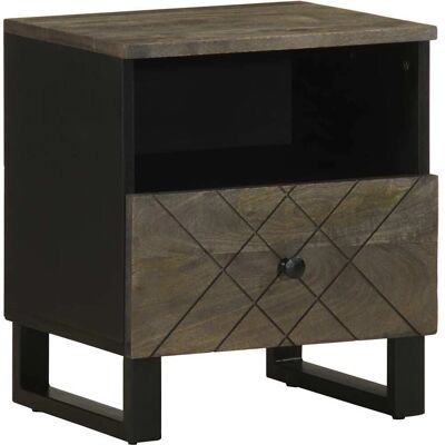 vidaXL Nachttisch Schwarz - Mango Holz - 40x33x46cm - Nachttisch vidaXL Nachttisch Schwarz - Mango Holz - 40x33x46cm - Nachttisch