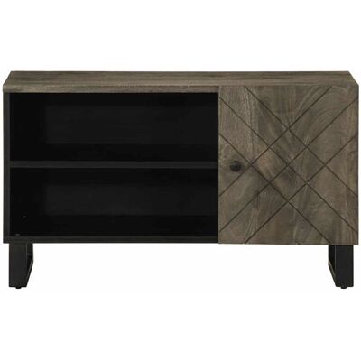vidaXL Schwarzes Mango Holz TV-Schrank - 80x33x46cm - TV Sideboard vidaXL Schwarzes Mango Holz TV-Schrank - 80x33x46cm - TV Sideboard