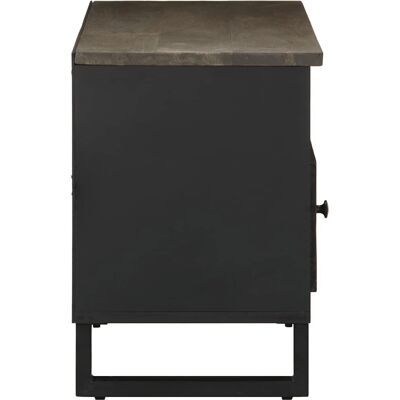 vidaXL Schwarzes Mangoholz TV-Schränke - 100x33x46cm - TV-Ständer vidaXL Schwarzes Mangoholz TV-Schränke - 100x33x46cm - TV-Ständer