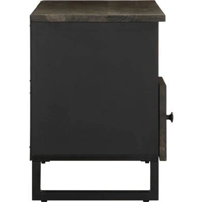Meuble TV en bois de mangue noir vidaXL - 100x33x46 cm - Support TV - Publicité Meuble TV en bois de mangue noir vidaXL - 100x33x46 cm - Support TV - Publicité