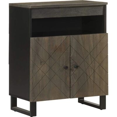 vidaXL Schwarzes Mangoholz Sideboard - Aufbewahrungsschrank vidaXL Schwarzes Mangoholz Sideboard - Aufbewahrungsschrank
