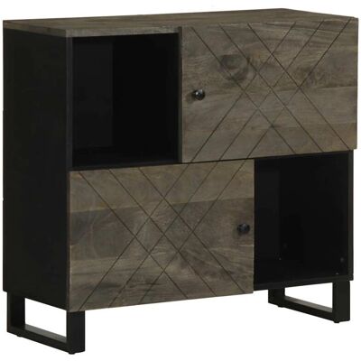vidaXL Schwarzes 80x33x75 cm Massiv Mango Sideboard vidaXL Schwarzes 80x33x75 cm Massiv Mango Sideboard
