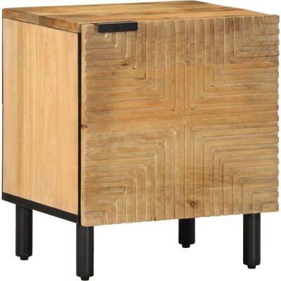 vidaXL Nachttisch - Massives Mangoholz - Braun - 40x33x46 cm vidaXL Nachttisch - Massives Mangoholz - Braun - 40x33x46 cm