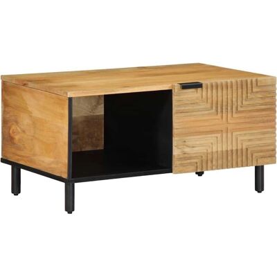 vidaXL Couchtisch - Massives Mangoholz - 80x50x40 cm vidaXL Couchtisch - Massives Mangoholz - 80x50x40 cm