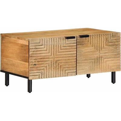 vidaXL Massives Mangoholz Couchtisch - 80x50x40 cm - Braun vidaXL Massives Mangoholz Couchtisch - 80x50x40 cm - Braun