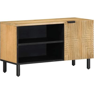 vidaXL TV-Schrank Braun 80x31,5x46 cm Massivholz Mango vidaXL TV-Schrank Braun 80x31,5x46 cm Massivholz Mango