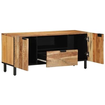 vidaXL Meuble TV - Industriel, Bois d'acacia, 105 cm - Meuble TV vidaXL Meuble TV - Industriel, Bois d'acacia, 105 cm - Meuble TV