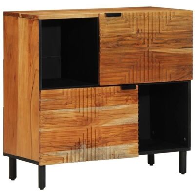 Armoire VidaXL 80x33x75 cm Bois d'Acacia Massif Style Rustique - Publicité Armoire VidaXL 80x33x75 cm Bois d'Acacia Massif Style Rustique - Publicité
