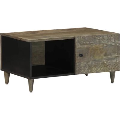 vidaXL 4017796 Hellgrauer Mangoholz Couchtisch - Kaffeetisch vidaXL 4017796 Hellgrauer Mangoholz Couchtisch - Kaffeetisch