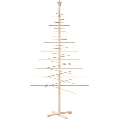 vidaXL Holz-Weihnachtsbaum 210 cm - Massives Kiefernholz - Festdekoration vidaXL Holz-Weihnachtsbaum 210 cm - Massives Kiefernholz - Festdekoration