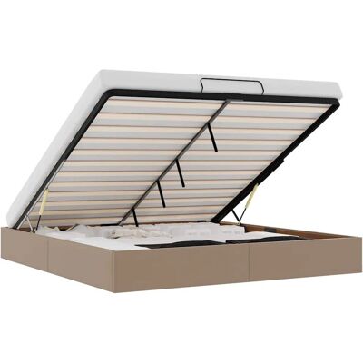 VidaXL Bettgestell - Braun, 200x200 cm - Moderner Stauraumbett VidaXL Bettgestell - Braun, 200x200 cm - Moderner Stauraumbett