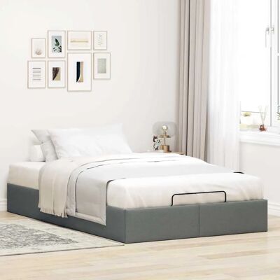vidaXL Dark Grey Double Ottoman Bed Frame - Bed Type vidaXL Dark Grey Double Ottoman Bed Frame - Bed Type