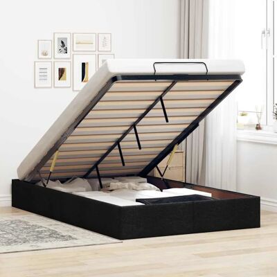 vidaXL 4ft6 Double Black Ottoman Bed Frame - Bed Type vidaXL 4ft6 Double Black Ottoman Bed Frame - Bed Type