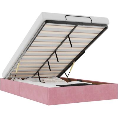VidaXL Bettgestell - Rosa, 120x200 cm, Modernes Design VidaXL Bettgestell - Rosa, 120x200 cm, Modernes Design