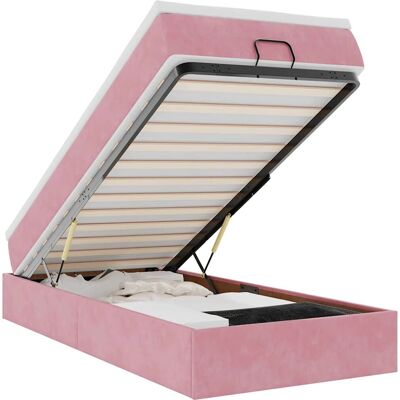 VidaXL Ottoman-Bett - Samt Rosa - Bett VidaXL Ottoman-Bett - Samt Rosa - Bett