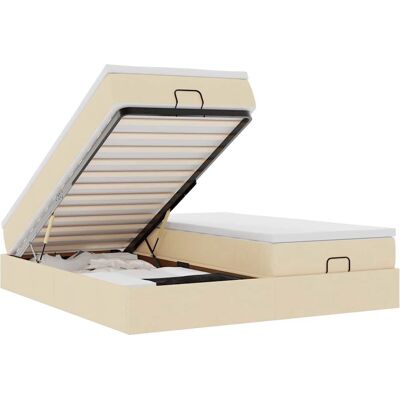 vidaXL Ottoman-Bett mit Matratzen - Stauraum - Doppelbett vidaXL Ottoman-Bett mit Matratzen - Stauraum - Doppelbett