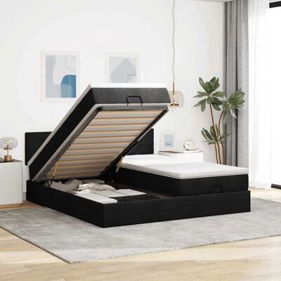 vidaXL Ottoman-Bett mit Matratzen Schwarz 200x200 cm vidaXL Ottoman-Bett mit Matratzen Schwarz 200x200 cm