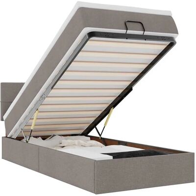 vidaXL Ottomane Bett mit LED-Lichtern - Moderner Stauraum vidaXL Ottomane Bett mit LED-Lichtern - Moderner Stauraum