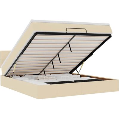 vidaXL Ottomane Bett 140x190 - Stauraum & LEDs vidaXL Ottomane Bett 140x190 - Stauraum & LEDs