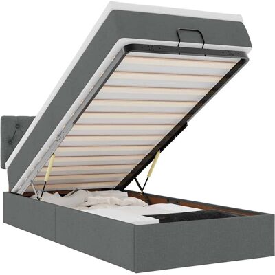 vidaXL Ottomane Bett mit LEDs - Stauraum & Komfort vidaXL Ottomane Bett mit LEDs - Stauraum & Komfort