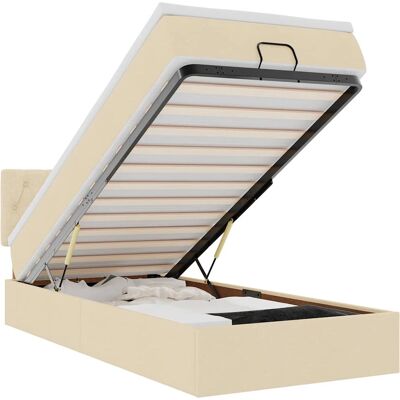 vidaXL Ottomankbett mit LEDs - Moderner Stauraumschlaf vidaXL Ottomankbett mit LEDs - Moderner Stauraumschlaf