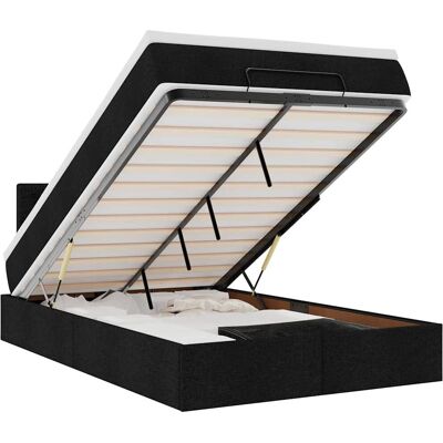 VidaXL Bett - Schwarz - Moderner Stauraum & Komfortables Schlafen VidaXL Bett - Schwarz - Moderner Stauraum & Komfortables Schlafen