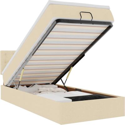 vidaXL Ottomannbett mit Matratze - Stauraum & LED vidaXL Ottomannbett mit Matratze - Stauraum & LED