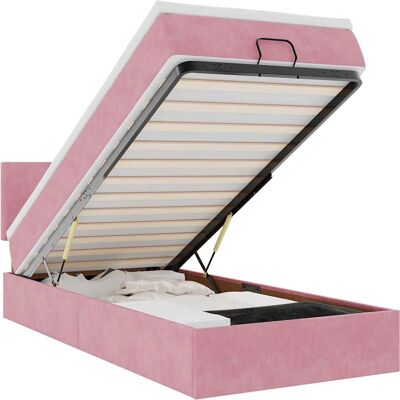 vidaXL Rosa Ottomanseng mit Matratze & LEDs - Komfort & Stauraum vidaXL Rosa Ottomanseng mit Matratze & LEDs - Komfort & Stauraum