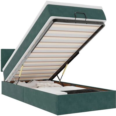 vidaXL Ottomane Bett mit Matratze & LEDs - Komfort & Stauraum vidaXL Ottomane Bett mit Matratze & LEDs - Komfort & Stauraum