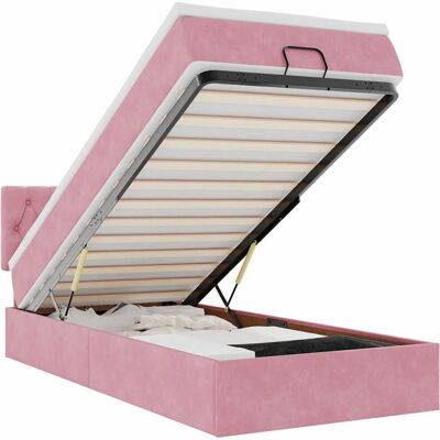 vidaXL Ottomansbett mit Stauraum - Rosa - Bett vidaXL Ottomansbett mit Stauraum - Rosa - Bett