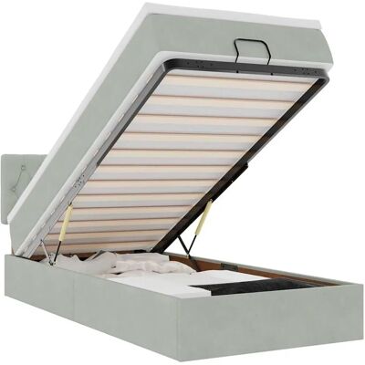 Vidaxl Ottoman Bed met Matras & LED Verlichting - Opbergruimte & Comfort Vidaxl Ottoman Bed met Matras & LED Verlichting - Opbergruimte & Comfort