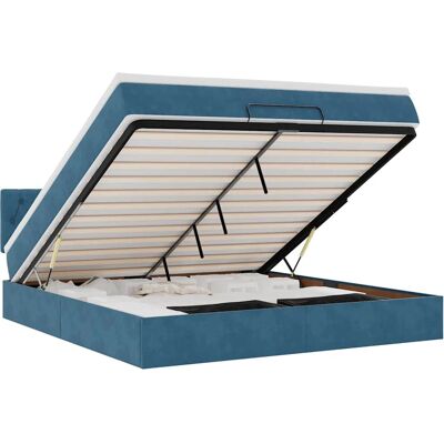 vidaXL 3312678 Bett - Samt- Ottomann mit Stauraum & LEDs vidaXL 3312678 Bett - Samt- Ottomann mit Stauraum & LEDs