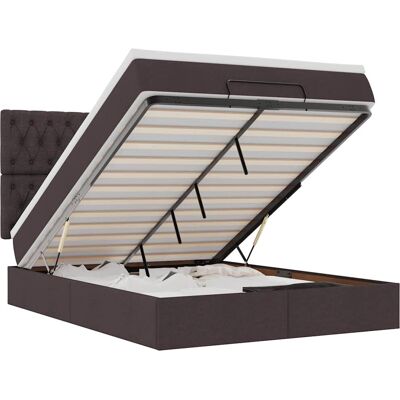 vidaXL Ottomane Bett mit Matratze & LEDs - Stauraum & Komfort vidaXL Ottomane Bett mit Matratze & LEDs - Stauraum & Komfort