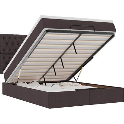 vidaXL Ottoman-Bett mit Stauraum & LEDs - Bett vidaXL Ottoman-Bett mit Stauraum & LEDs - Bett