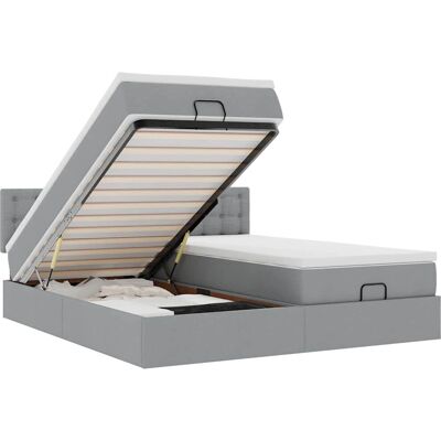 vidaXL Ottoman-Bett mit Stauraum & LEDs - Bett vidaXL Ottoman-Bett mit Stauraum & LEDs - Bett
